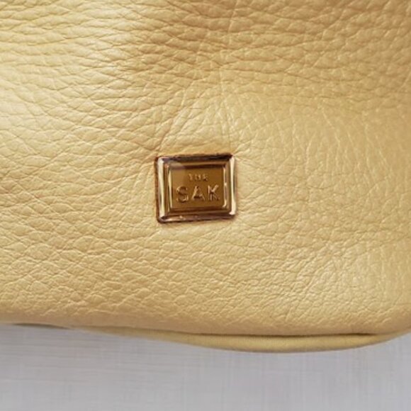 The Sak Yellow Pebble Leather Backpack Purse Cottagecore Urban Chic - Picture 4 of 12